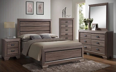 Kings Brand Furniture Kerry Wood 5-Drawer Chest, Brown
