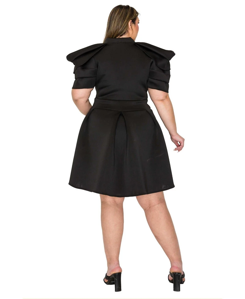 L I V D Plus Karina Neoprene Flare Dress