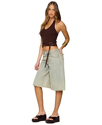 Edikted Women's Kez Belted Knit Halter Top