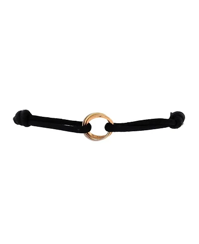 Pre-Owned Cartier Trinity On Cord Bracelet Silk Cord with 18K Tricolor Gold
