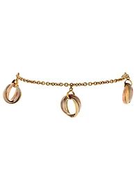 Pre-Owned Cartier Trinity Charm Chain Bracelet 18K Tricolor Gold