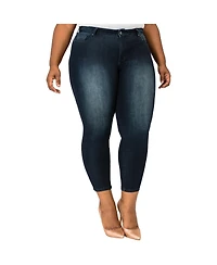 Poetic Justice Plus Curvy-Fit Cropped Skinny Jeans