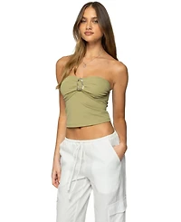 Edikted Women's Bex Abstract Ring Tube Top