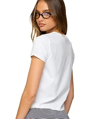 Edikted Women's Ornella V Neck T Shirt