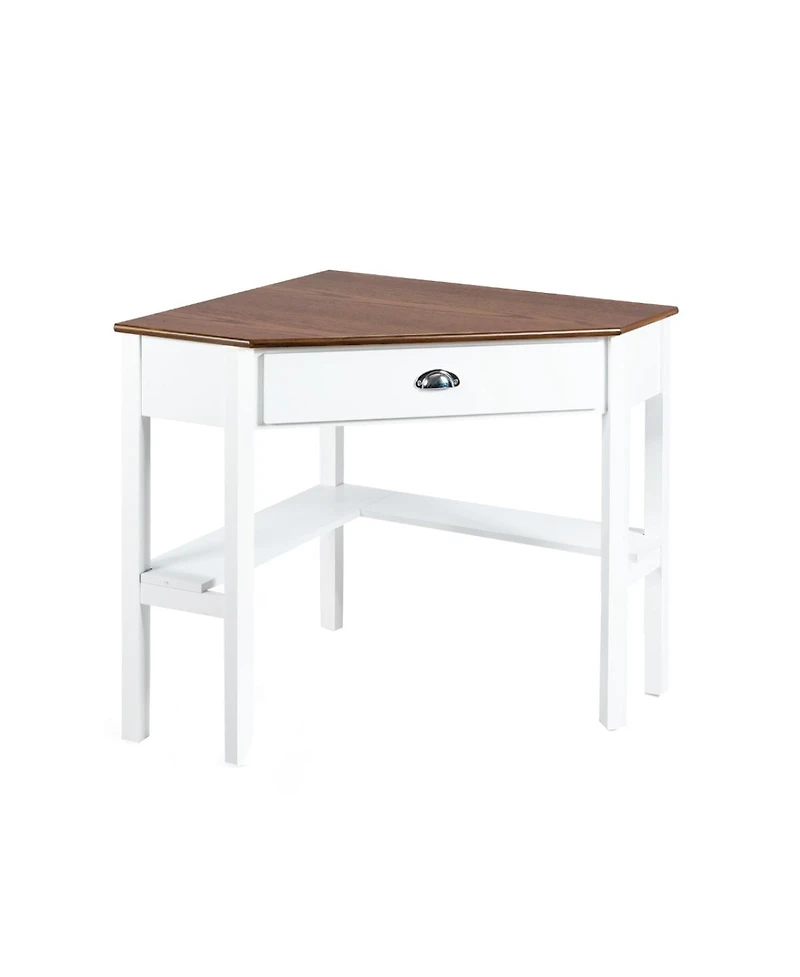 Corner Wooden Piece Laptop Computer Desk