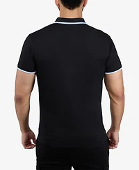 X-Ray Men's Short Sleeve Texture Rib Polo Shirt