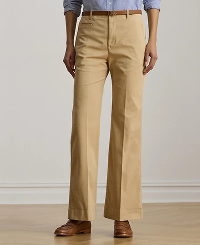 Lauren Ralph Women's Stretch Cotton Chino Flare Pants