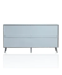 Streamdale Lacquered 4-Door Sideboard Cabinet in Champagne Silver