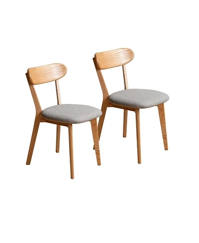 Streamdale Furniture Oak Dining Chair, Set of 2 (North American, Natural Wood