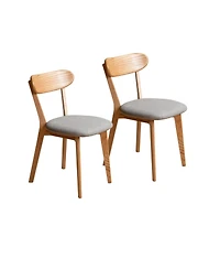 Streamdale Furniture Oak Dining Chair, Set of 2 (North American, Natural Wood