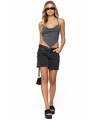 Edikted Women's Tilla Backless Cowl Neck Top