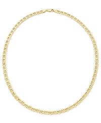 Lightweight Polished Mariner Link 22" Chain Necklace (5.5MM) in 14k Gold