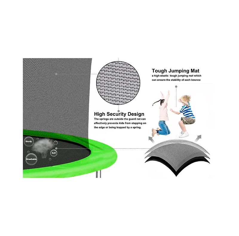 16FT Trampoline with Safety Enclosure Net, Basketball Hoop and Ladder, Large-Scale Trampoline for Kids/Adluts Family Jumping Outdoor Workout