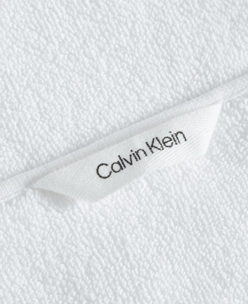Calvin Klein Entwine Solid Cotton Terry 2-Pc. Bath Towel Set, 64" X 34"