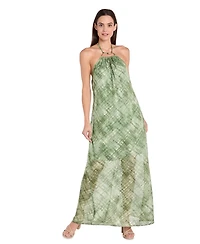 R & M Richards Women's Printed Sleeveless Maxi Dress