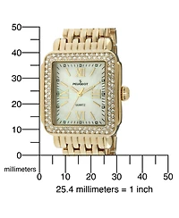 Peugeot Women's Gold Tank Bracelet Watch with Panther Link Gold-Tone Bracelet Strap