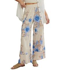 Free People Women's Days End Printed High-Rise Pants