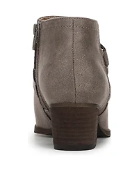 LifeStride Women's Bryce Zip Round Toe Block Heel Short Boots