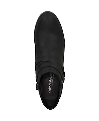 LifeStride Women's Bryce Zip Round Toe Block Heel Short Boots