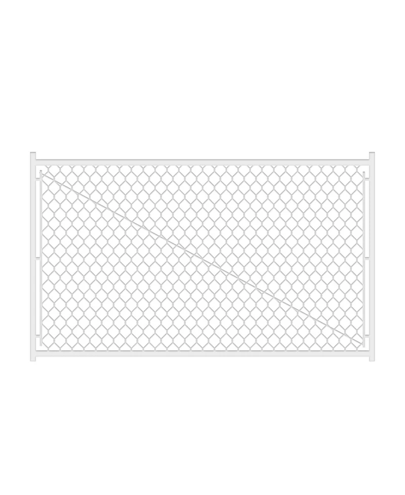 Adjustable Chain Link Walk Gate Kit with Round Corner Frame, Fit-Right, 3.8'H
