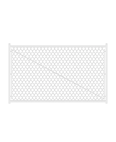 Adjustable Chain Link Walk Gate Kit with Round Corner Frame, Fit-Right, 3.8'H