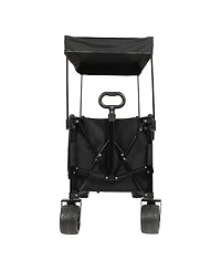Heavy Duty Collapsible Wagon with Canopy & Big Wheels