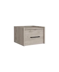 Modern One-Drawer Faux Wood Floating Nightstand – Space-Saving Design