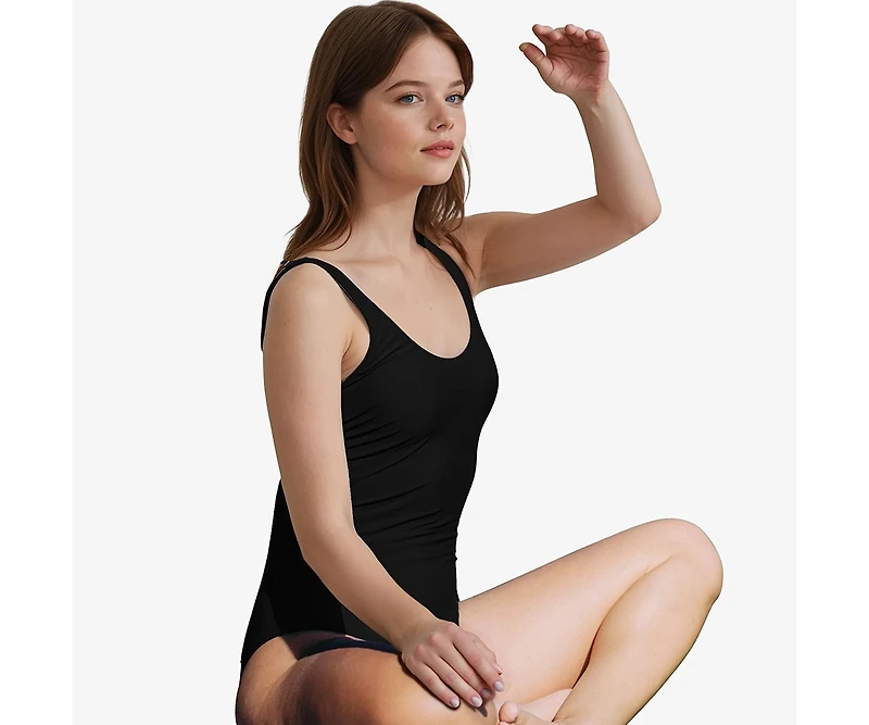 Calypsa Plus Mila One-Piece Swimsuit With Built-In Bra and Tummy Control