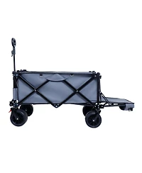 Foldable Wagon with Tailgate, Cover, 400LBS, All-Terrain Wheels
