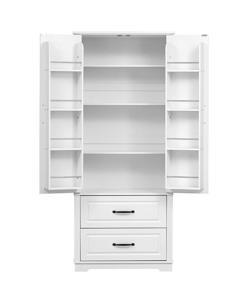 Farmhouse Kitchen Pantry Cabinet - 71"