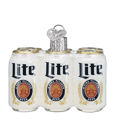 Old World Christmas 2.28" Adult Beverages Miller Lite Six Pack Beer Ornament