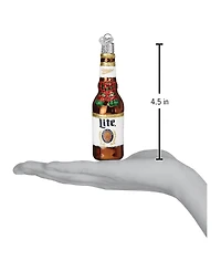 Old World Christmas 4.5" Adult Beverages Holiday Miller Lite Beer Bottle Ornament