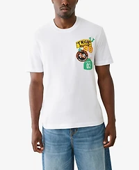 True Religion Men's Short Sleeve Freeway Patch T-Shirt