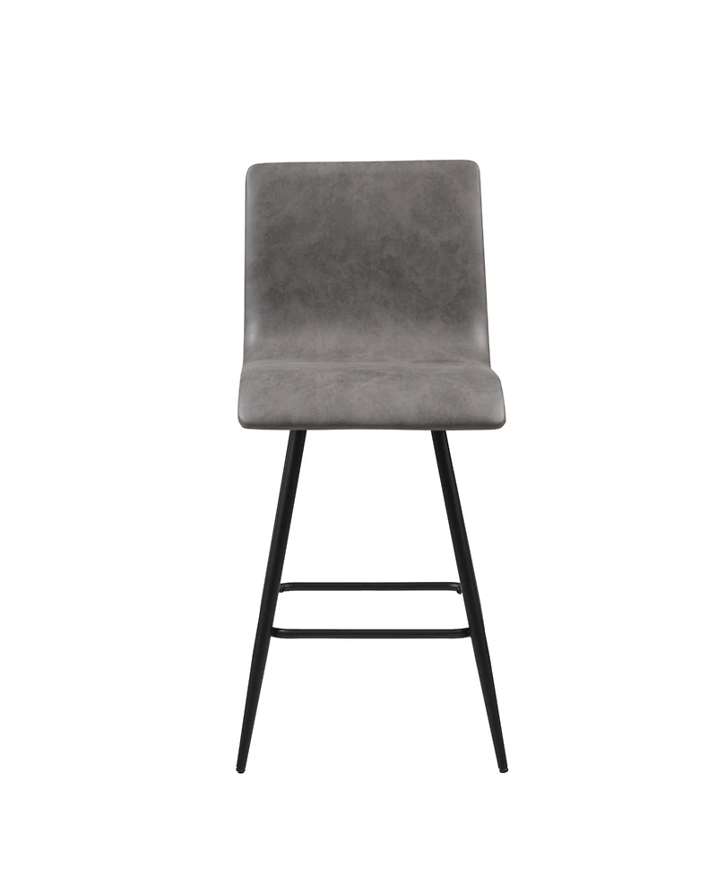 Ink+Ivy 17.5" Wide Faux Leather Adams Swivel Counter Stool