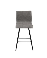 Ink+Ivy 17.5" Wide Faux Leather Adams Swivel Counter Stool