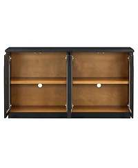 Arched Buffet Cabinet with Glass Doors & Storage
