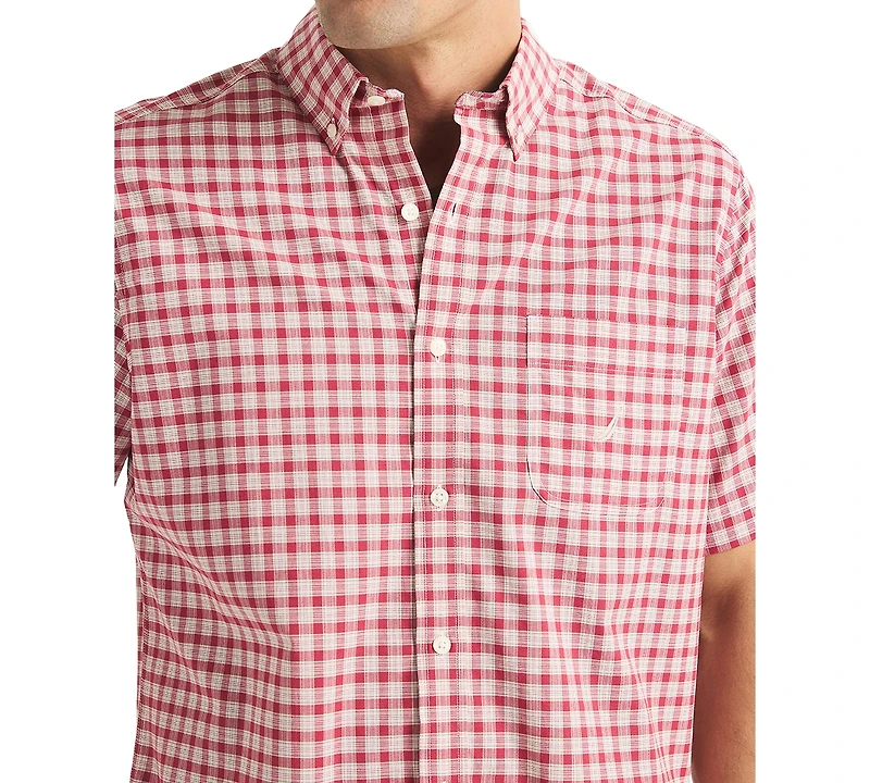 Nautica Men's Plaid Short-Sleeve Shirt