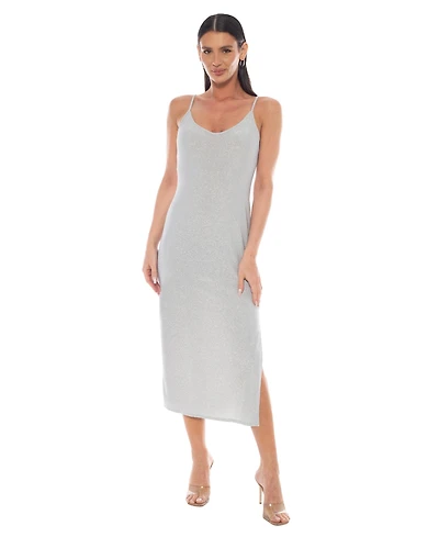 Bebe Women's Milan Metallic Bodycon Maxi Dress