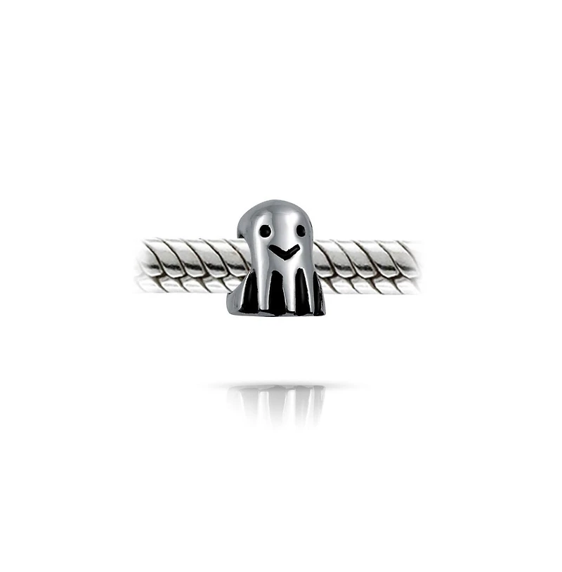 Bling Jewelry Spooky Halloween Ghost Charm Bead Sterling Silver for European Bracelet