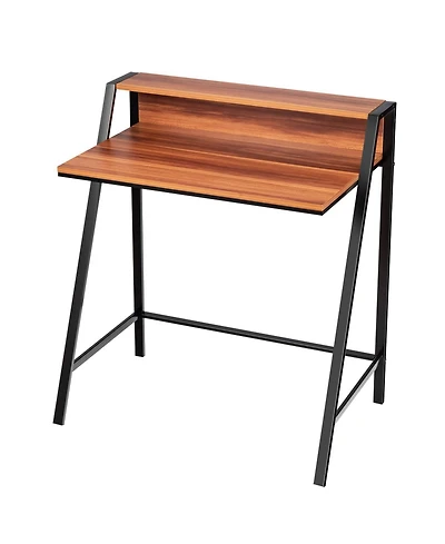 2 Tier Small Computer Desk with Sturdy Frame for Small Place