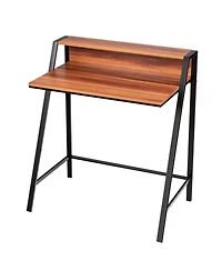 2 Tier Small Computer Desk with Sturdy Frame for Small Place