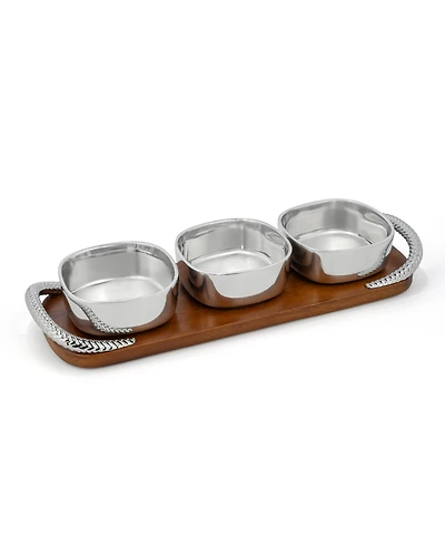 Nambe Braid Condiment Trio