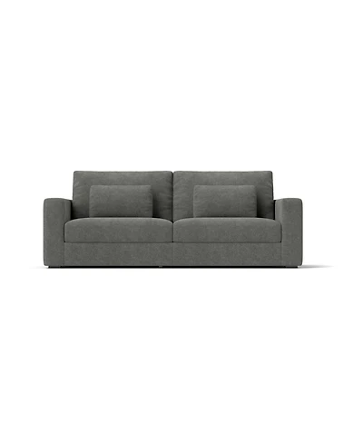 83" Modern Sofa Couches for Living Room, 3 Seater Sofa, Upholstered Compressed Cushions & Detachable Cover,Pewter
