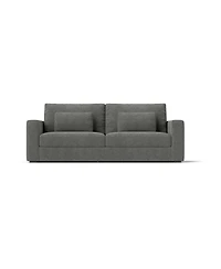 83" Modern Sofa Couches for Living Room, 3 Seater Sofa, Upholstered Compressed Cushions & Detachable Cover,Pewter