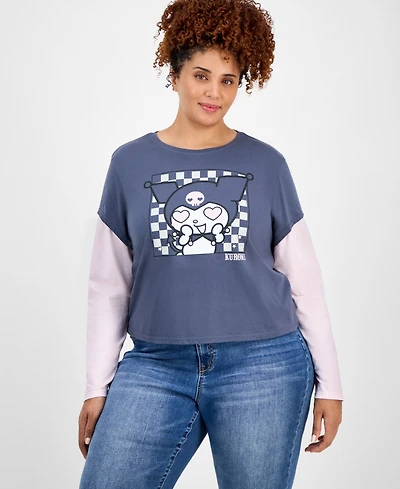 Grayson Threads, The Label Trendy Plus Kuromi Long-Sleeve T-Shirt