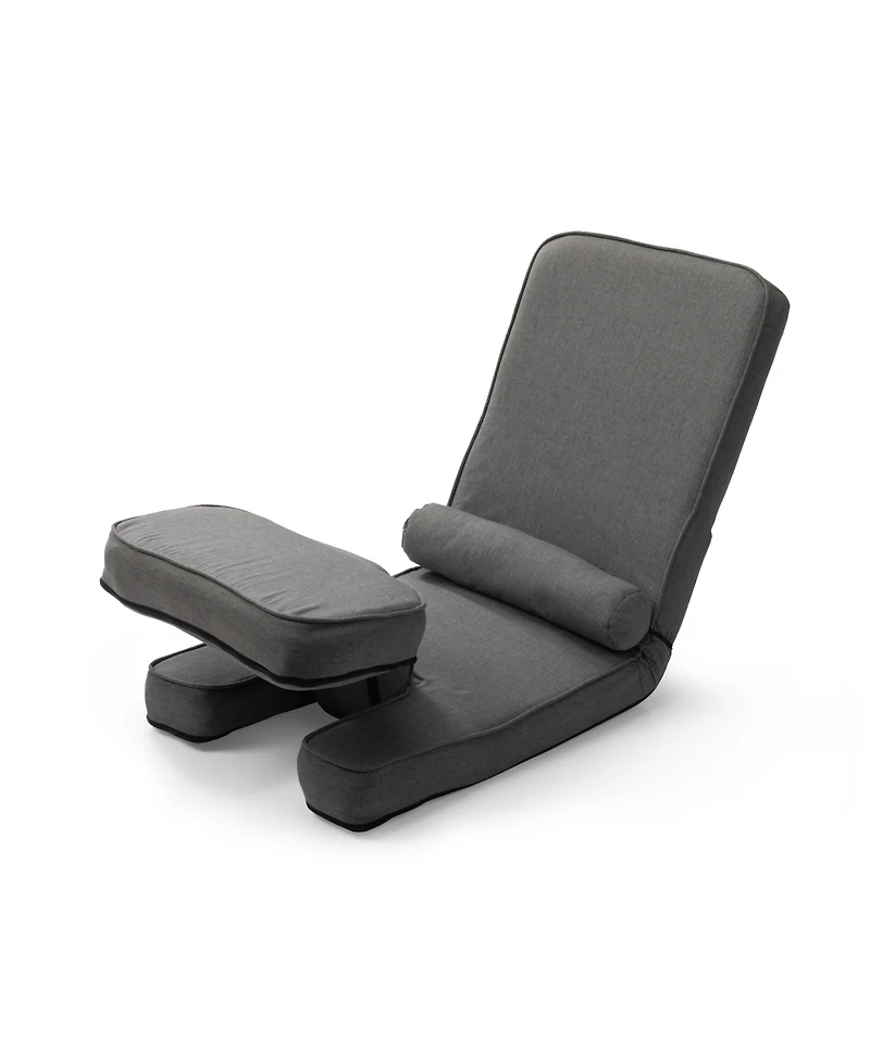 Streamdale 5-in-1 Convertible Sofa Bed with Tray, Gaming Chair with Adjustable Back Support (Dark Grey)