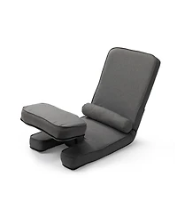 Streamdale 5-in-1 Convertible Sofa Bed with Tray, Gaming Chair with Adjustable Back Support (Dark Grey)