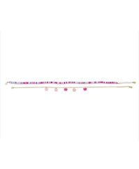 Zomi Gems Girls Colorful Disk Necklace & Charm Duo