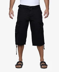 X-Ray Men's Belted Capri Cargo Shorts