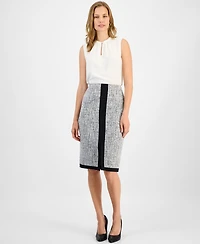 Kasper Women's Tweed Split-Seam Skirt, Regular & Petite